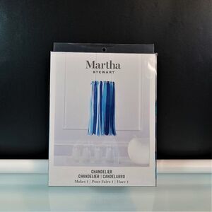 Martha Stewart Ribbon Chandelier Blue White